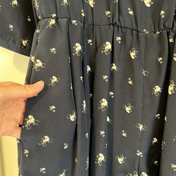 Club Monaco Isra Silk Floral Shorts Romper - Picture 2 of 8